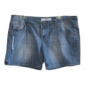 Piper And Blue Jean Shorts Juniors 15 Trashed Distressed Blue Cottagecore